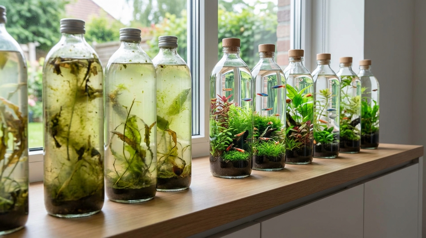 水換えなしボトルアクアリウムでよくある失敗5選と対処法