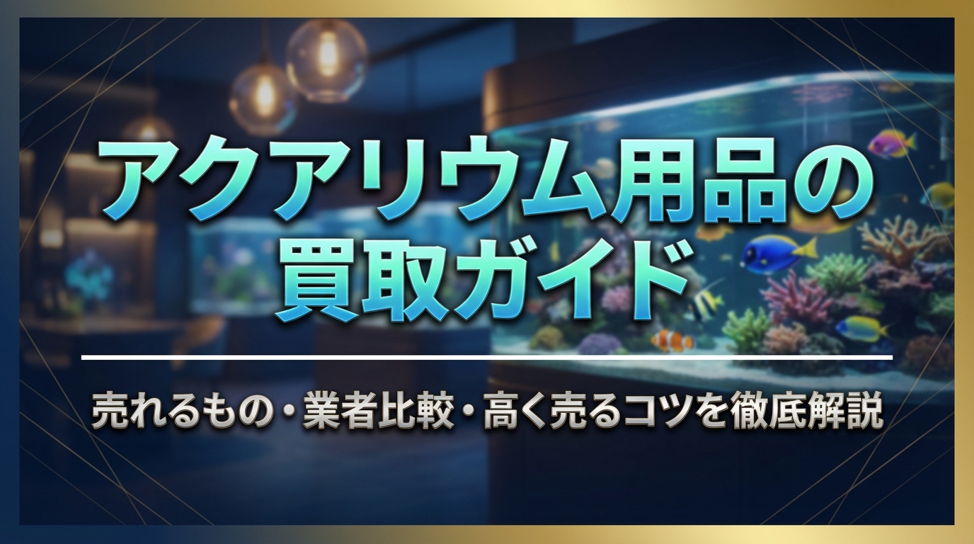アクアリウム用品の買取ガイド|売れるもの・業者比較・高く売るコツを徹底解説