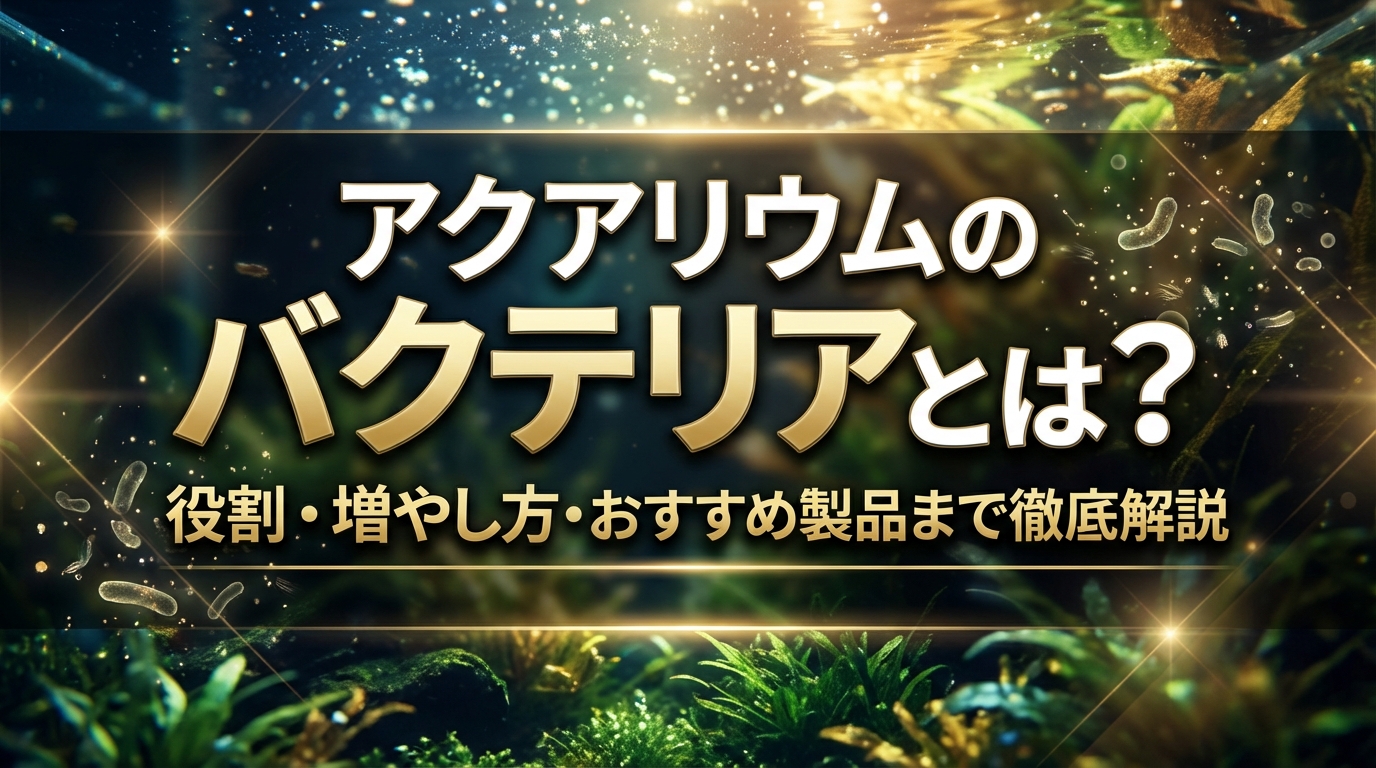 アクアリウムのバクテリアとは?役割・増やし方・おすすめ製品まで徹底解説