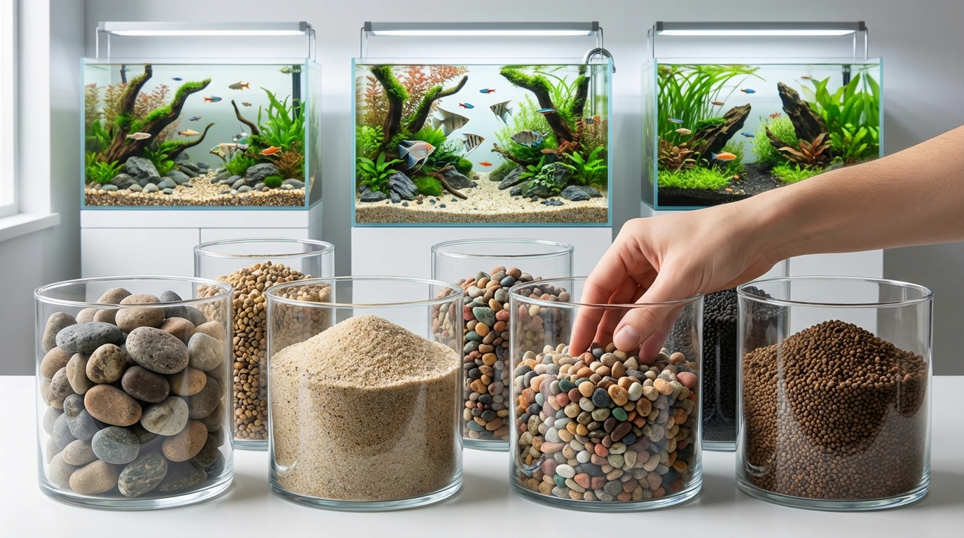 アクアリウム砂利の選び方|失敗しない3つのポイント