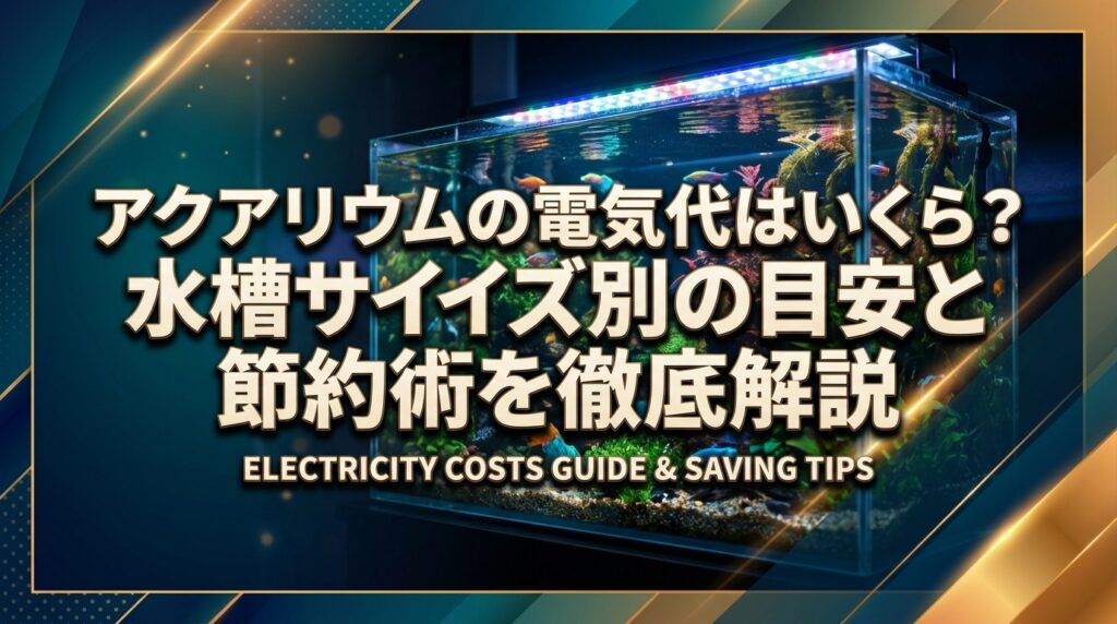 アクアリウムの電気代はいくら？水槽サイズ別の目安と節約術を徹底解説