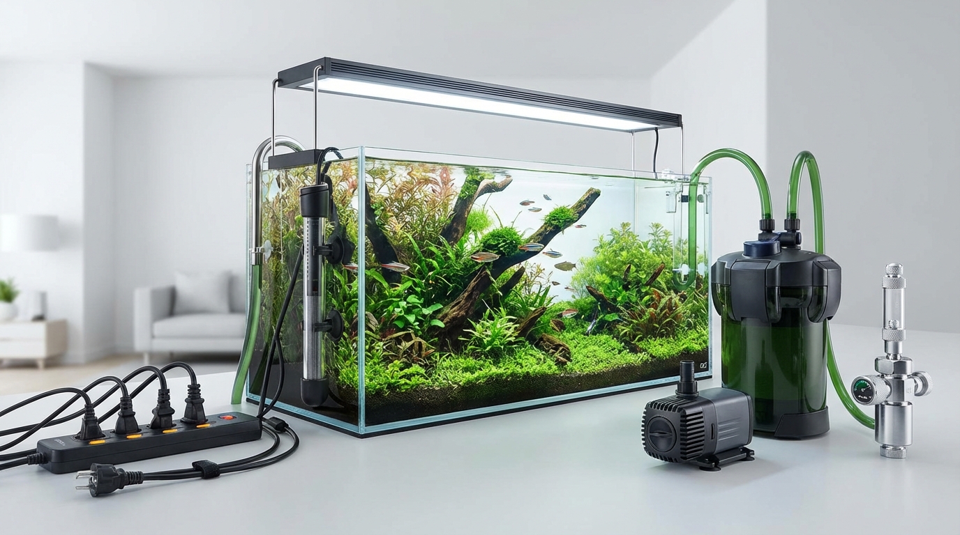 アクアリウムの電気代を決める5つの機器と内訳