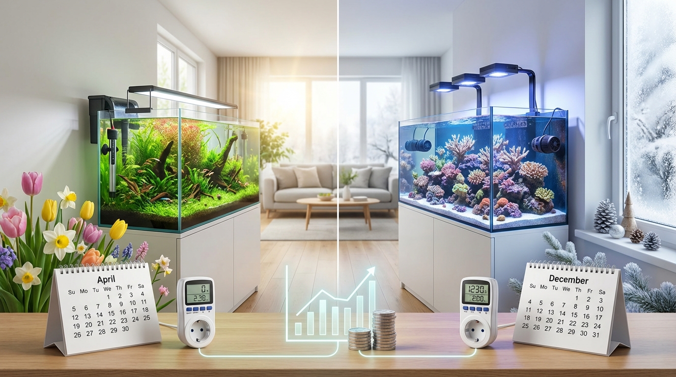 季節・飼育スタイル別のアクアリウム電気代を比較