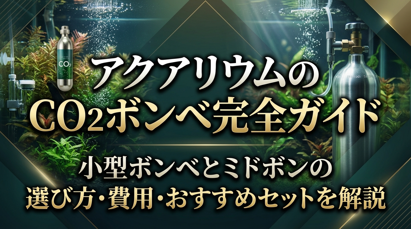 アクアリウムのCO2ボンベ完全ガイド|小型ボンベとミドボンの選び方・費用・おすすめセットを解説