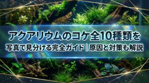 アクアリウムのコケ全10種類を写真で見分ける完全ガイド｜原因と対策も解説