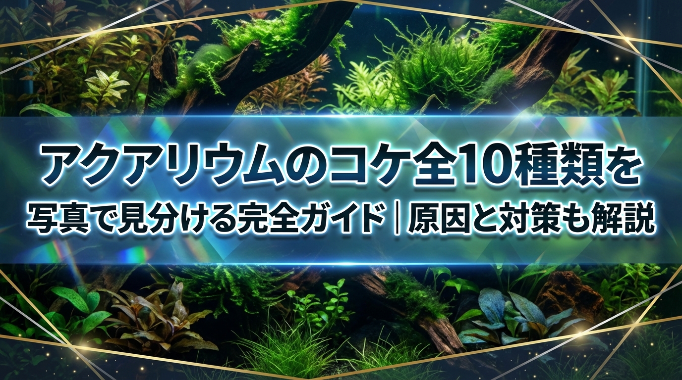 アクアリウムのコケ全10種類を写真で見分ける完全ガイド｜原因と対策も解説