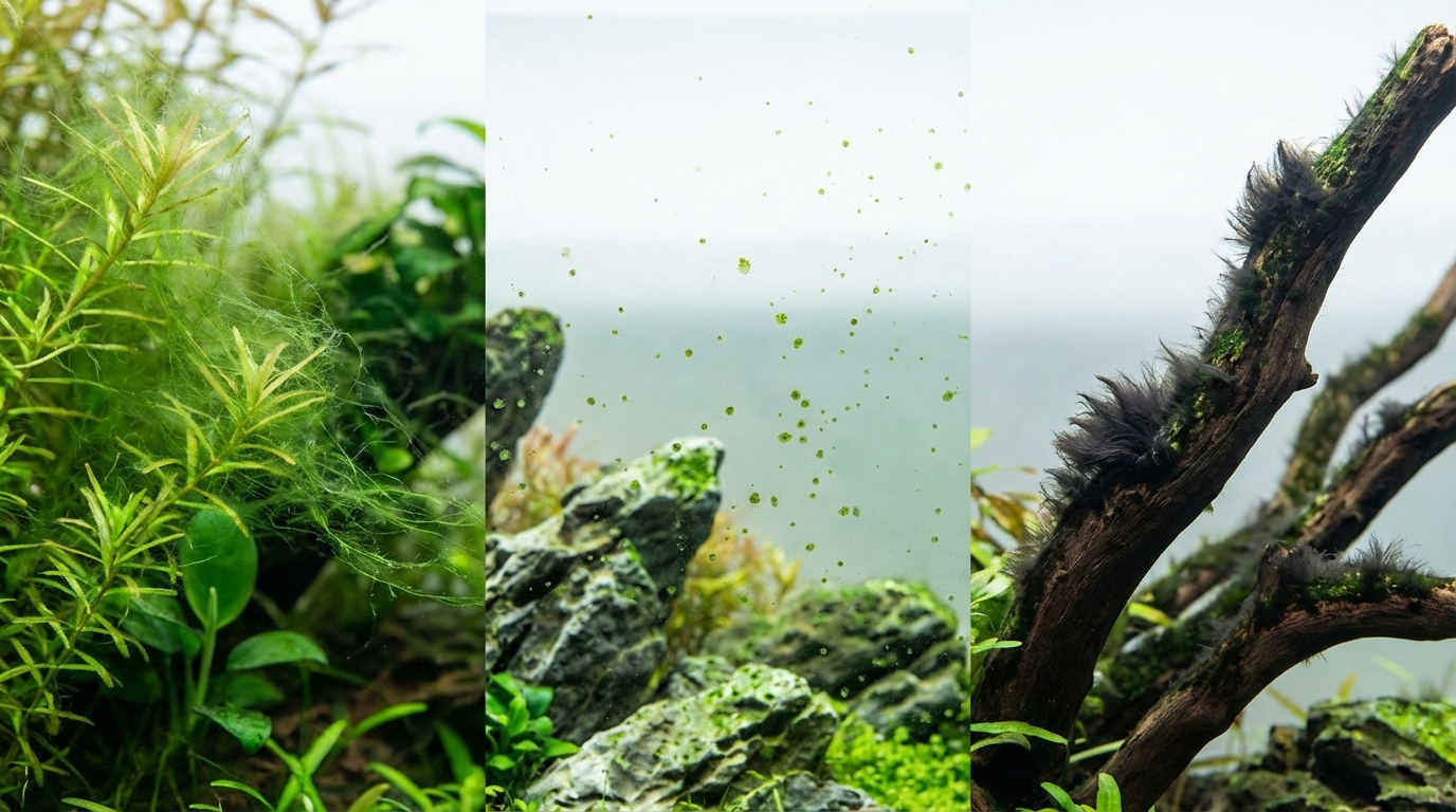 アクアリウムのコケを正確に見分ける3つのポイント