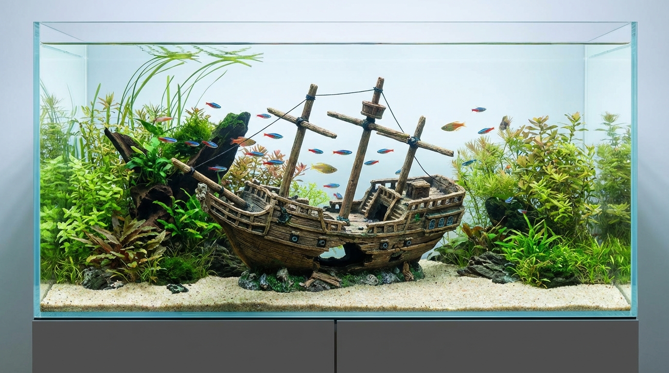 アクアリウム用沈没船オブジェの選び方|失敗しない4つのポイント