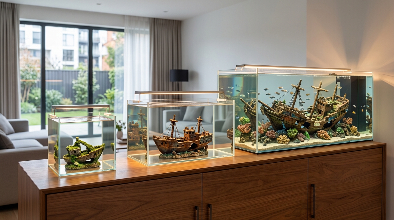 【水槽サイズ別】おすすめ沈没船オブジェ5選