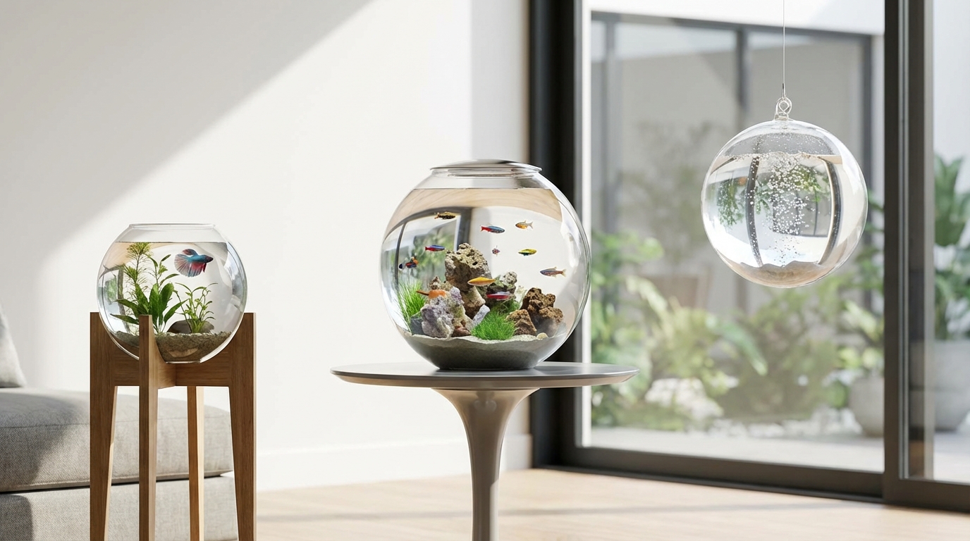 丸い水槽(球体水槽)とは?種類と基本情報