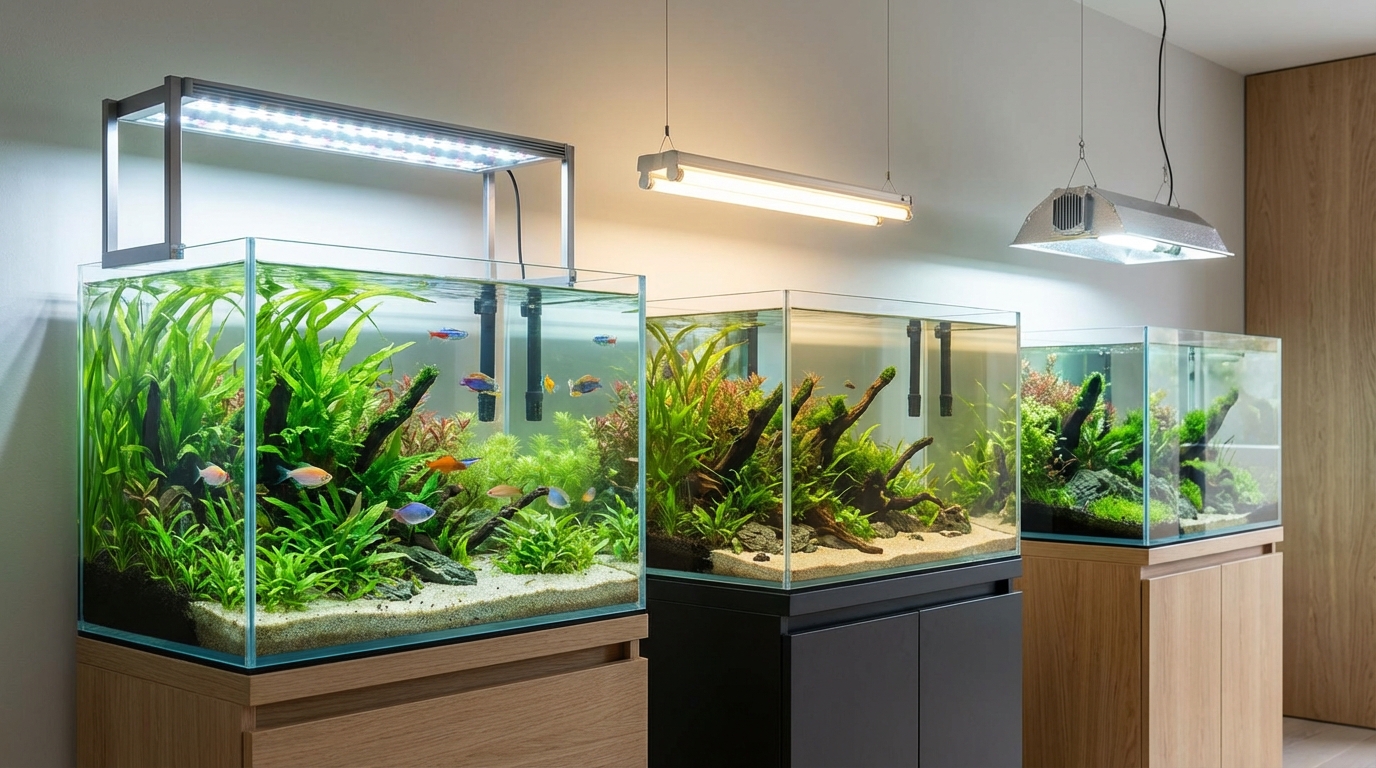 アクアリウム照明の種類と特徴を徹底比較