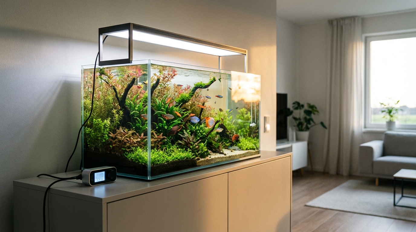 アクアリウム照明の点灯時間・設置・タイマー設定のコツ