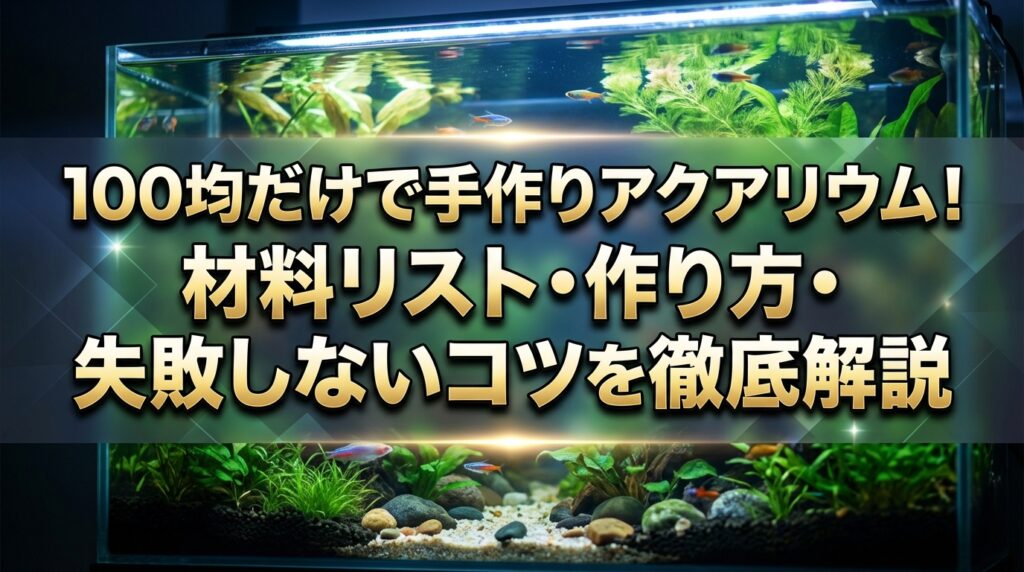 100均だけで手作りアクアリウム！材料リスト・作り方・失敗しないコツを徹底解説