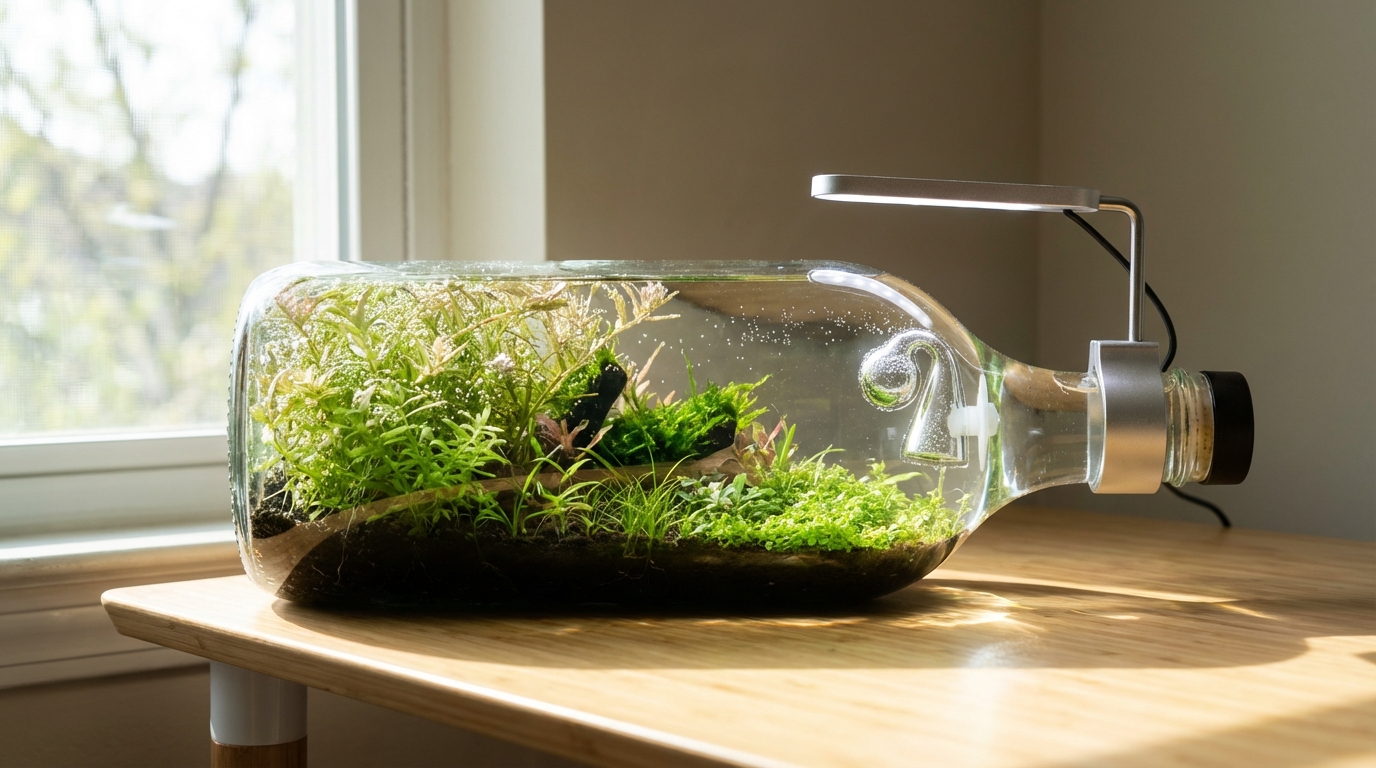 ライトやCO2は必要?ボトルアクアリウム水草の疑問を解決