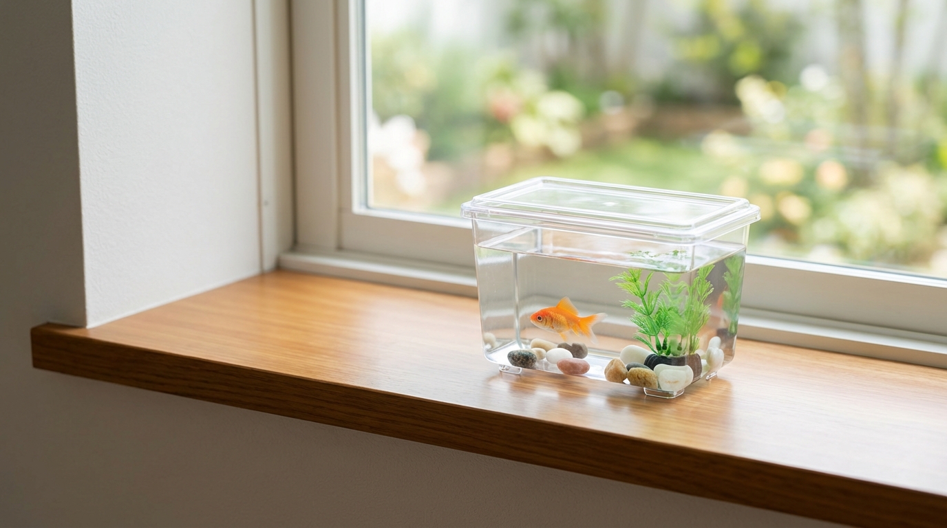 100均アクアリウムに生体は入れられる？