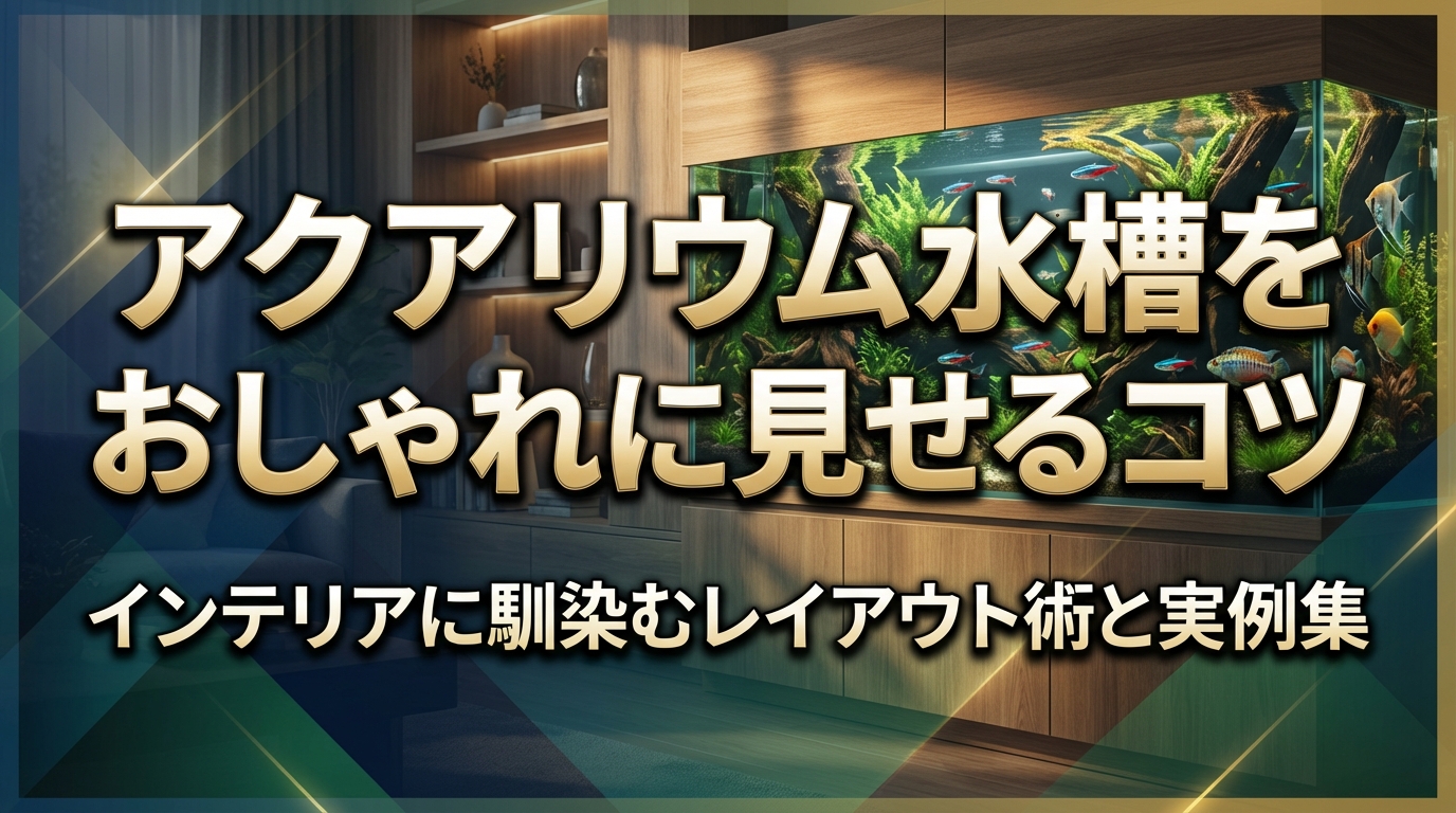 アクアリウム水槽をおしゃれに見せるコツ|インテリアに馴染むレイアウト術と実例集