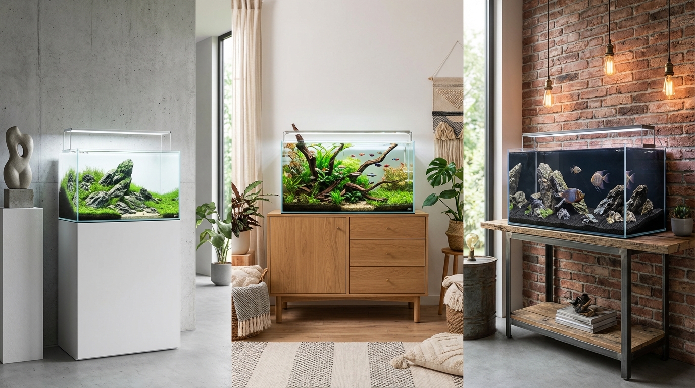部屋のテイスト別おしゃれ水槽コーディネート実例