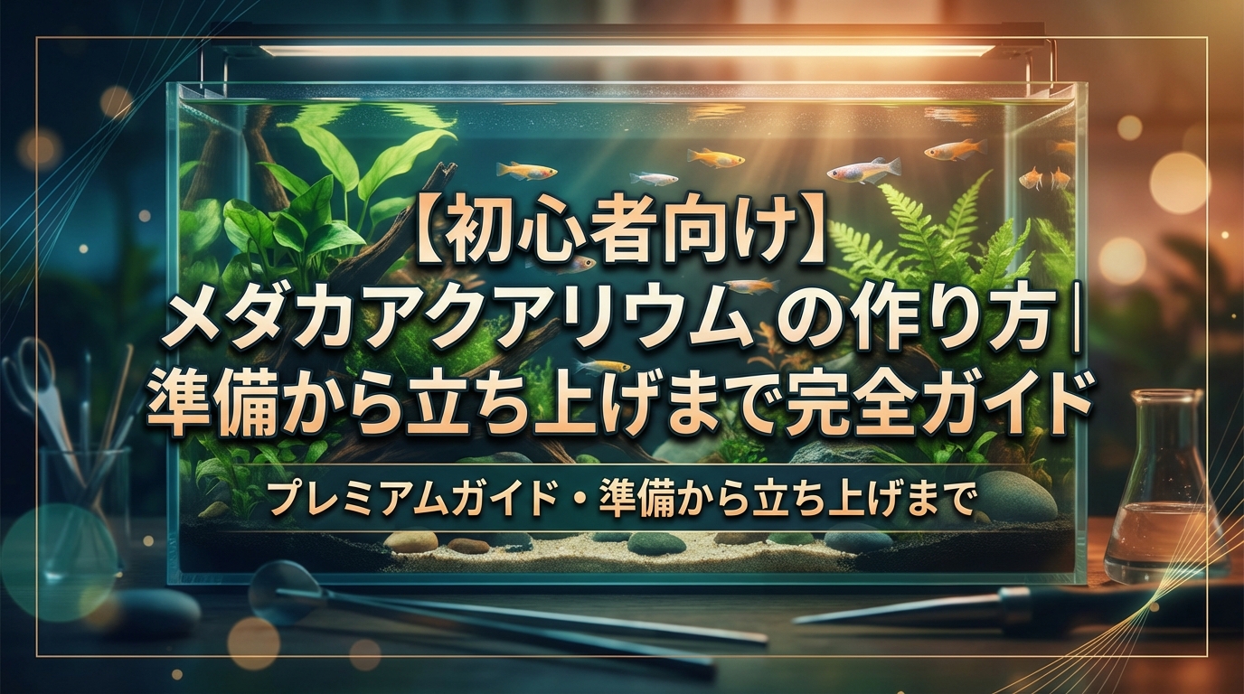 【初心者向け】メダカアクアリウムの作り方|準備から立ち上げまで完全ガイド