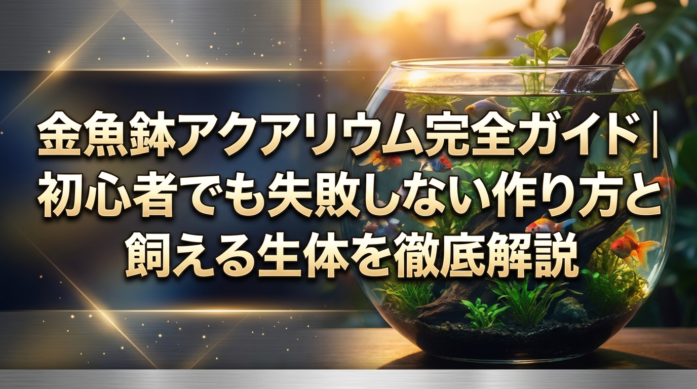 金魚鉢アクアリウム完全ガイド|初心者でも失敗しない作り方と飼える生体を徹底解説