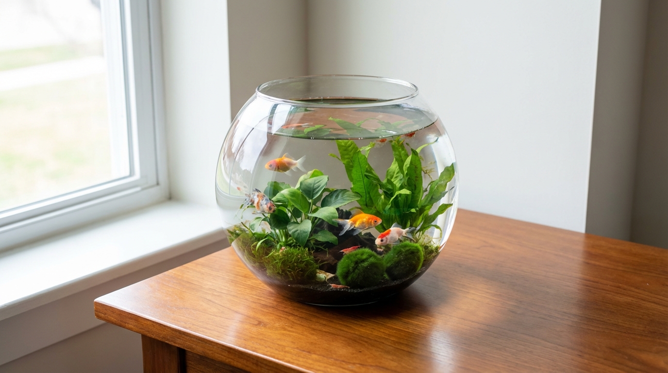 金魚鉢アクアリウムで飼える生体と育てられる水草