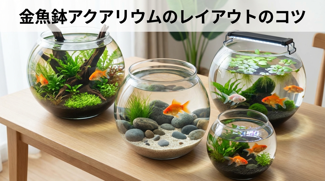 金魚鉢アクアリウムのレイアウトのコツ