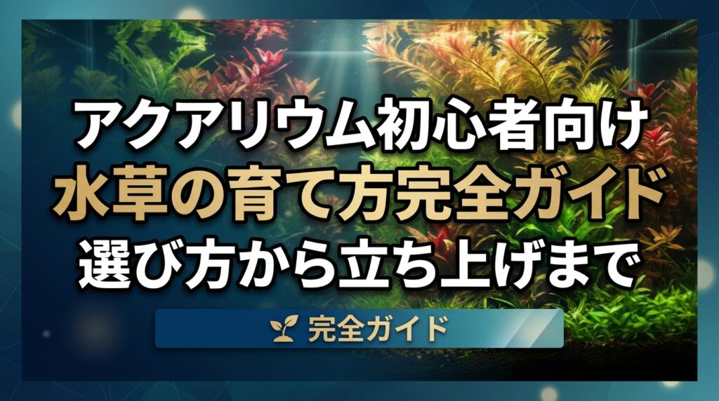 アクアリウム初心者向け水草の育て方完全ガイド｜選び方から立ち上げまで