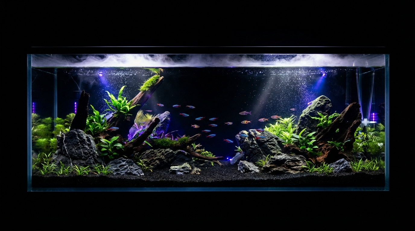 ブラックホール水槽をさらに魅力的にする演出テクニック