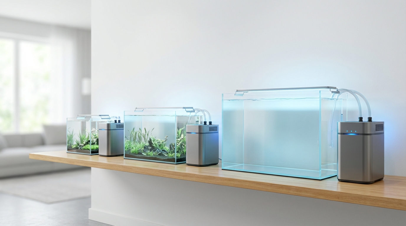 まとめ｜水槽サイズ別おすすめクーラー早見表