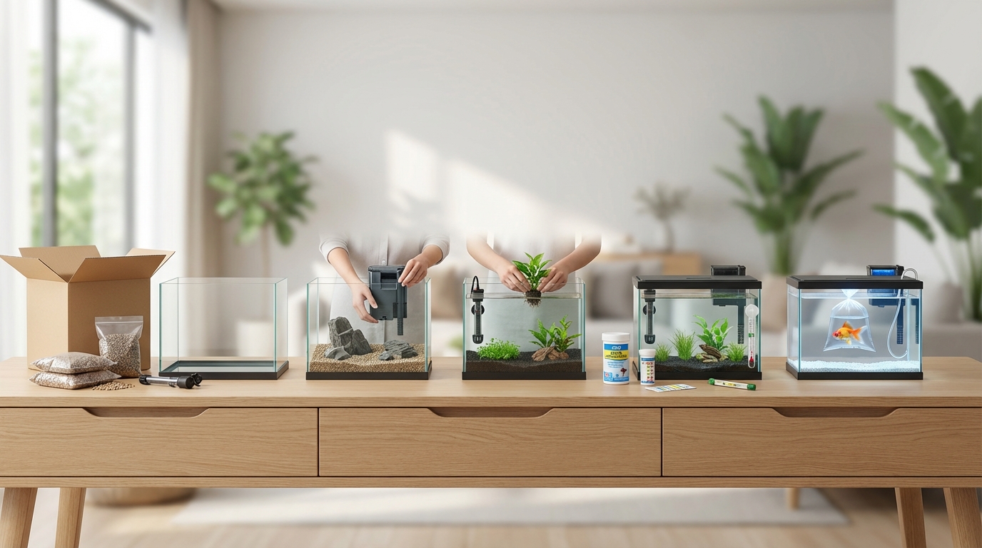 初心者セット購入後の流れ|届いてから魚を入れるまでの5ステップ