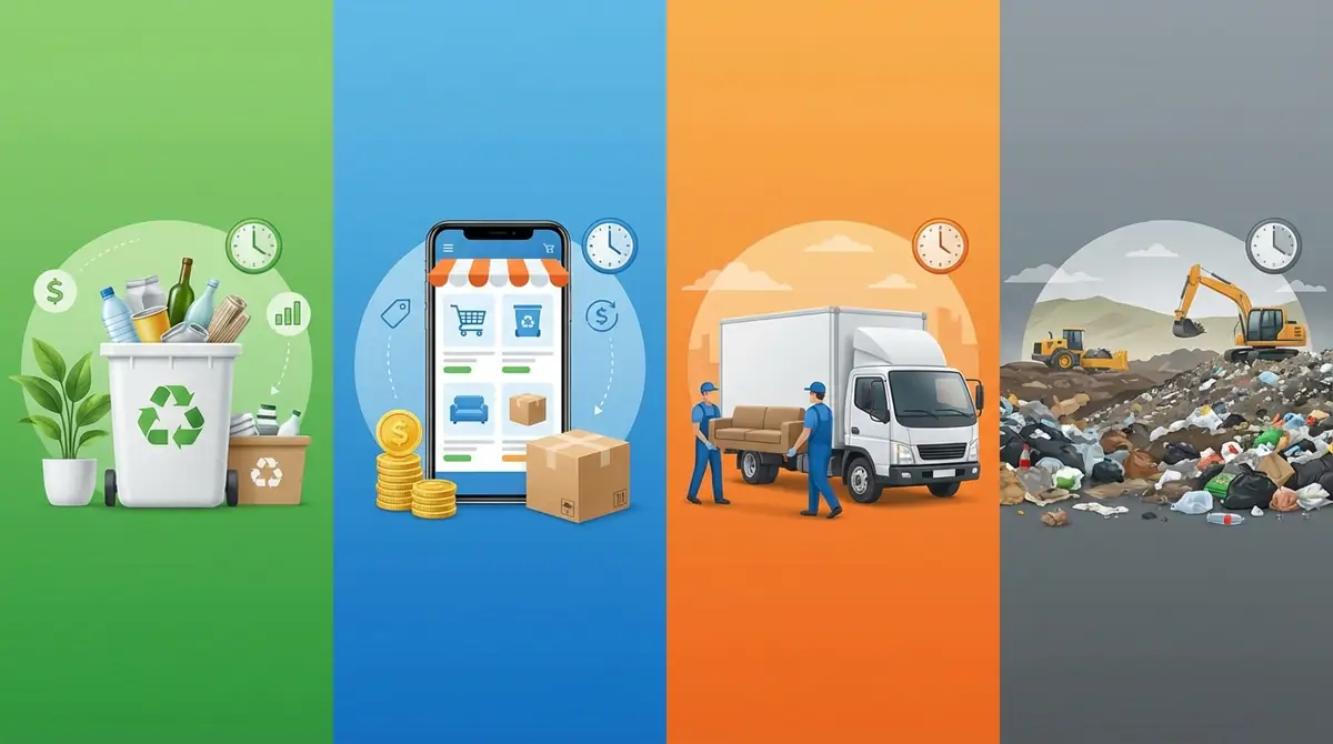 4つの処分方法を比較｜費用・手間・時間の違い