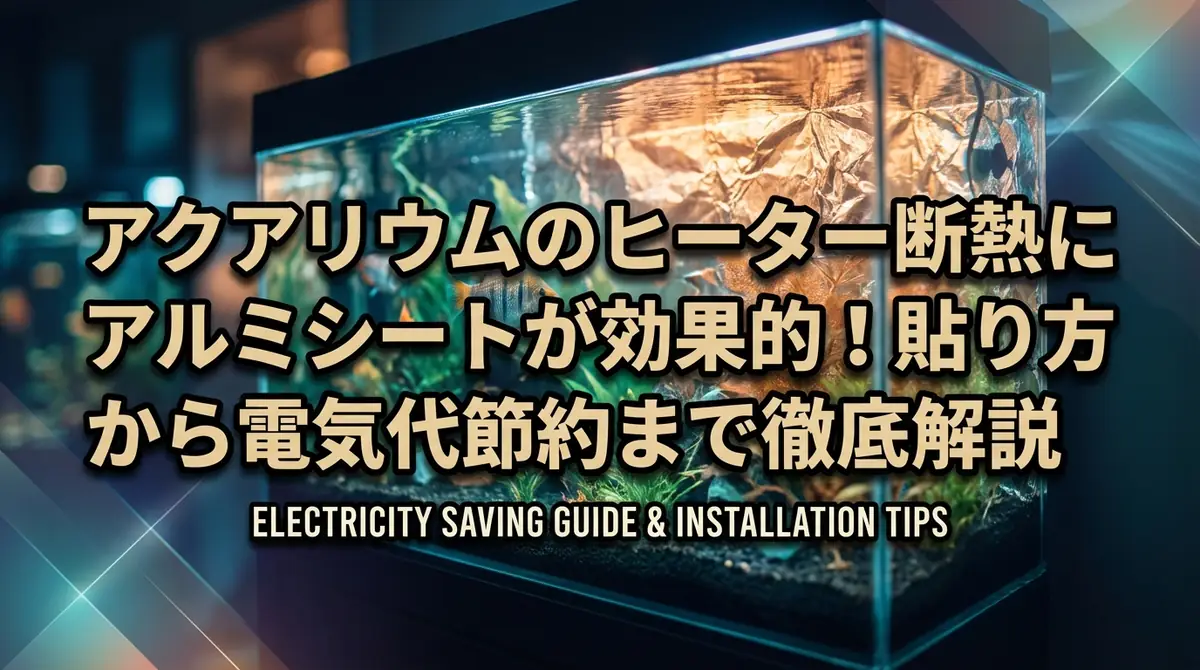アクアリウムのヒーター断熱にアルミシートが効果的！貼り方から電気代節約まで徹底解説