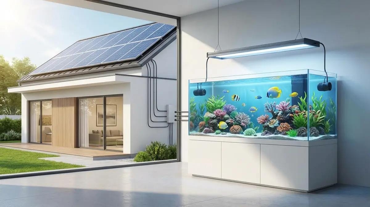 太陽光パネルでアクアリウムの電気代を節電できる仕組み