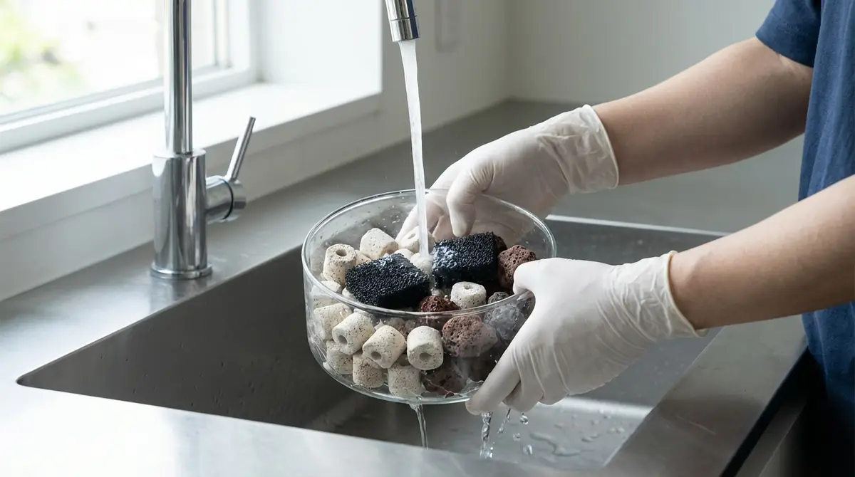 代用ろ材のメンテナンス方法