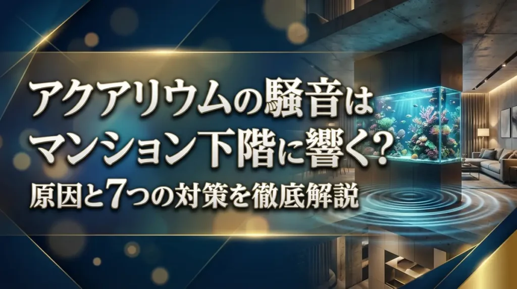アクアリウムの騒音はマンション下階に響く？原因と7つの対策を徹底解説