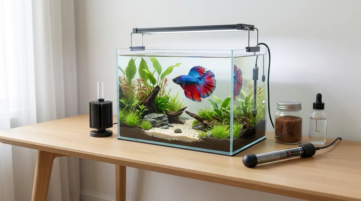 ベタ水槽と一緒に揃えたい必須アイテム5選