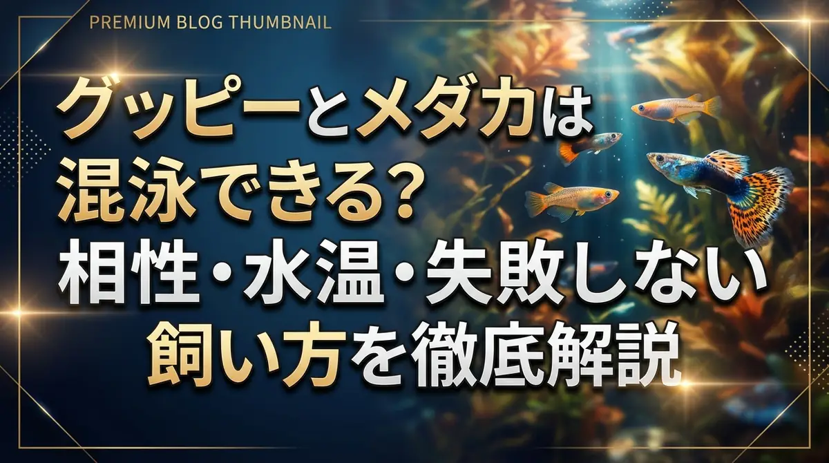 グッピーとメダカは混泳できる？相性・水温・失敗しない飼い方を徹底解説