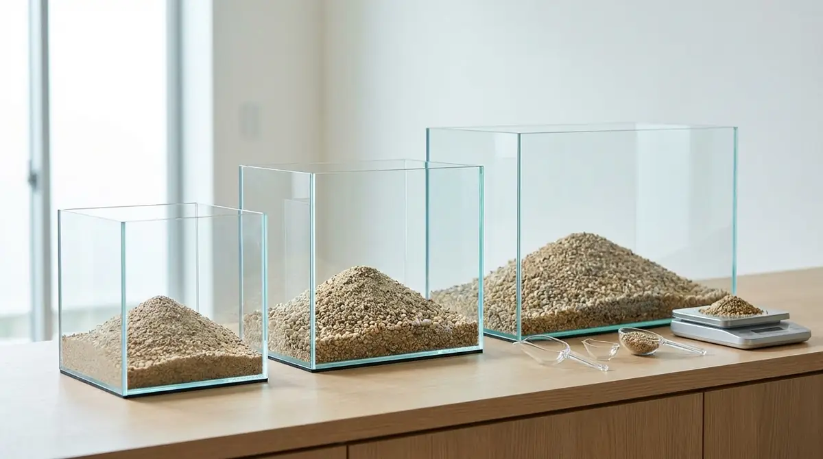 水槽サイズ別｜底砂の必要量と費用目安