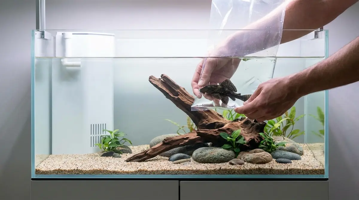 水槽立ち上げからプレコ導入までの手順