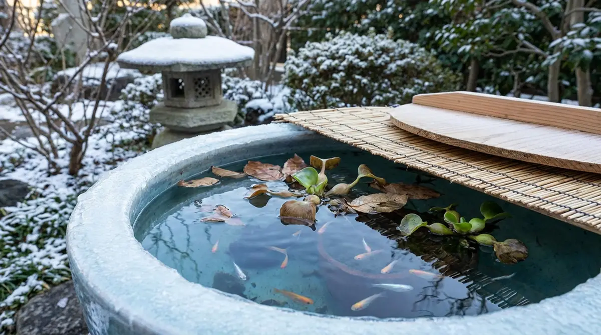 【屋外飼育】メダカの冬越し準備と管理方法