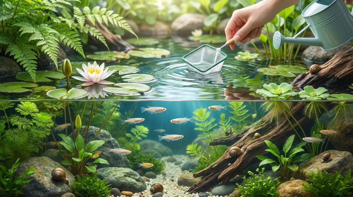 完成後1ヶ月の管理ポイント|メダカビオトープを安定させるコツ