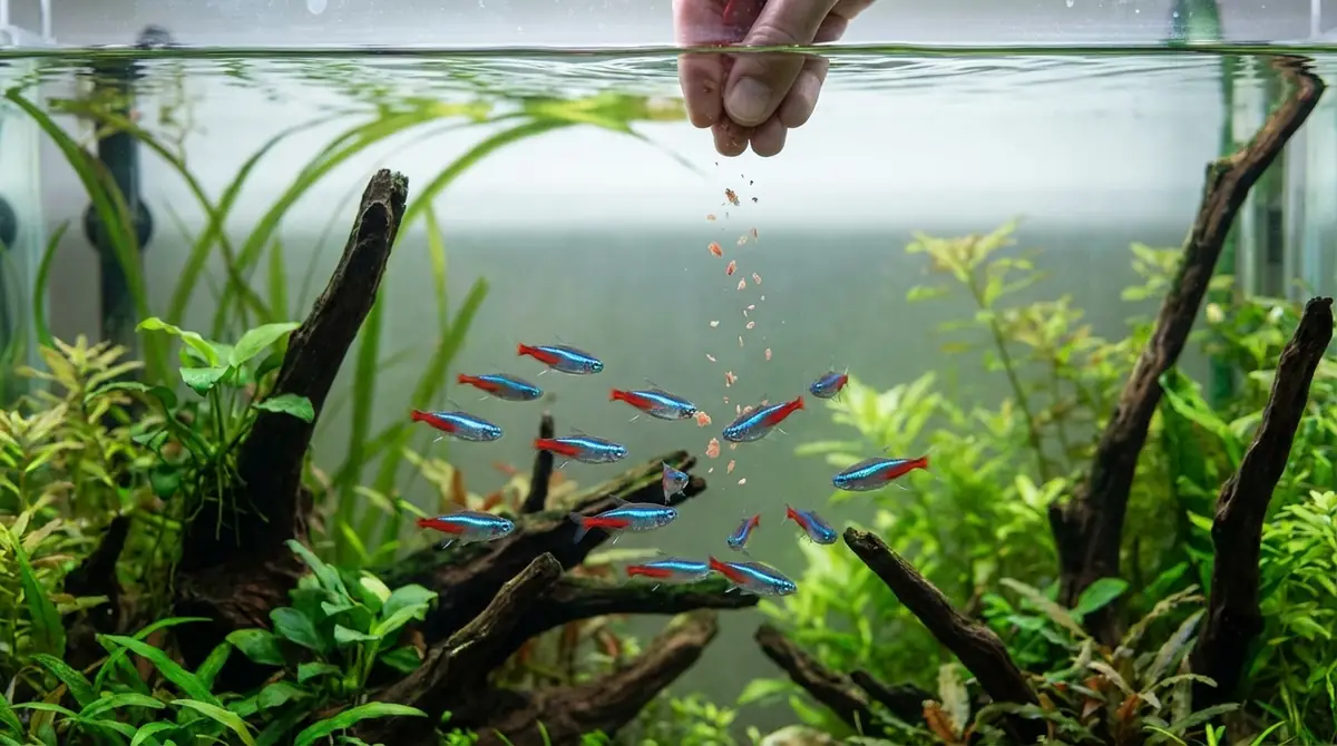 カージナルテトラの餌の種類と与え方