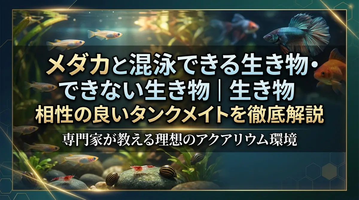 メダカと混泳できる生き物・できない生き物｜相性の良いタンクメイトを徹底解説
