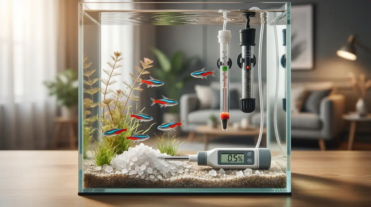 ネオンテトラの病気に効く塩浴のやり方【濃度・期間・手順】