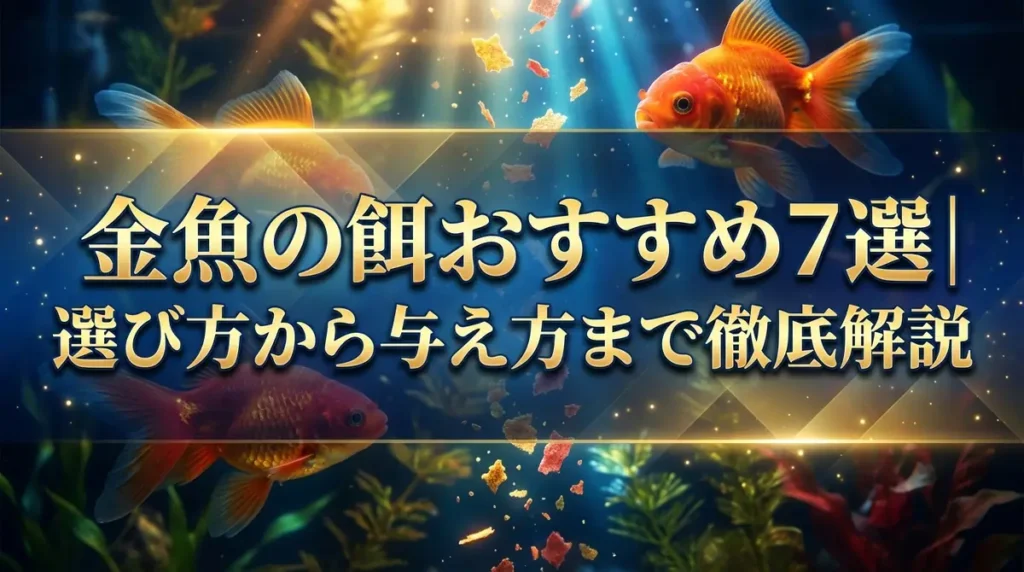 金魚の餌おすすめ7選｜選び方から与え方まで徹底解説