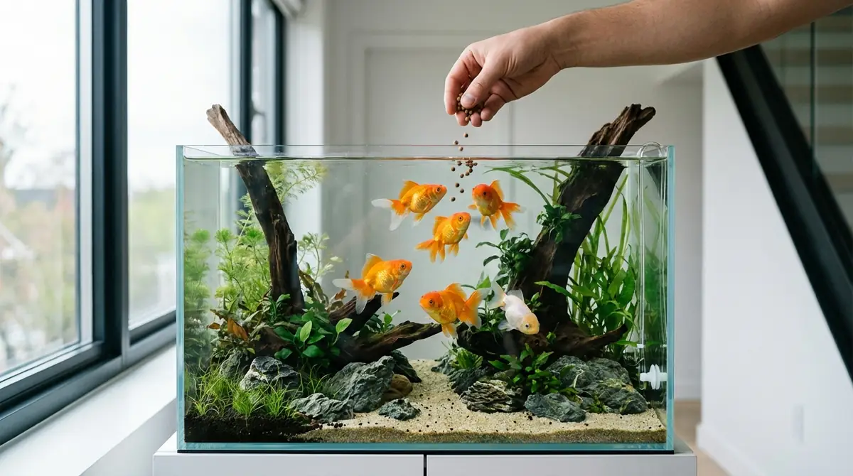 金魚の餌やりの基本|量・頻度・タイミング