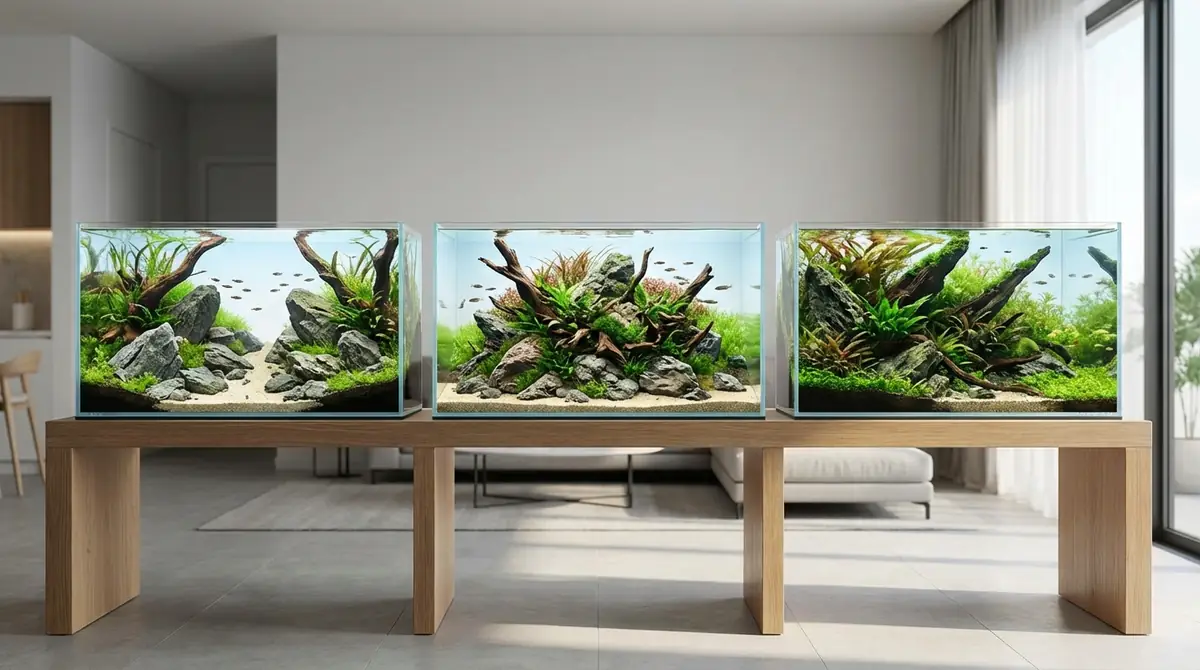 アクアリウムレイアウトの基本構図3パターン