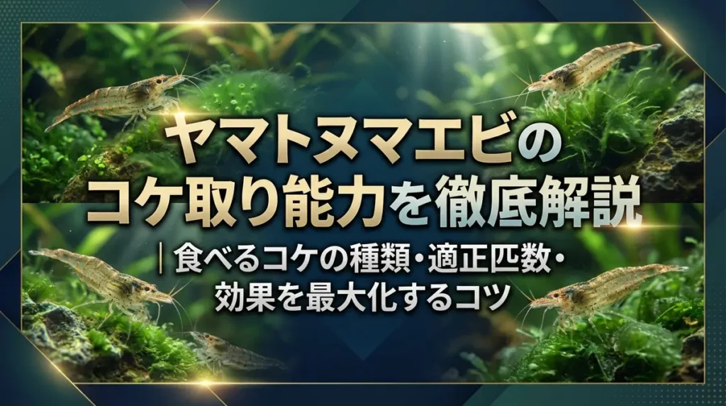 ヤマトヌマエビのコケ取り能力を徹底解説｜食べるコケの種類・適正匹数・効果を最大化するコツ