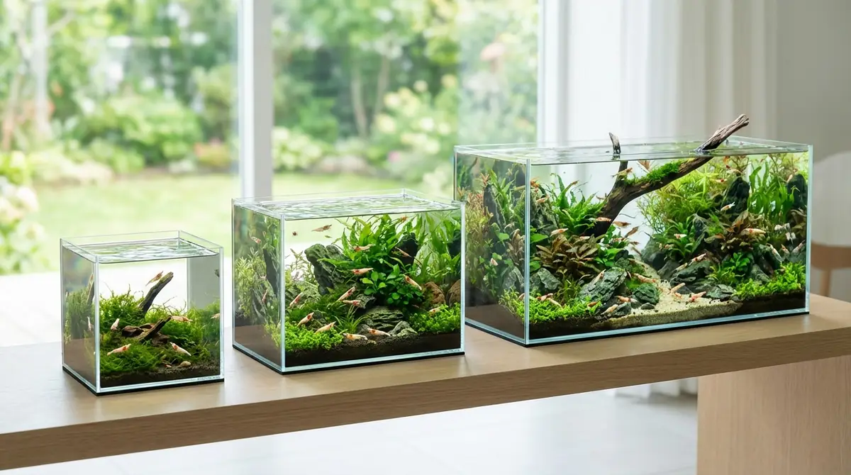 水槽サイズ別|ヤマトヌマエビの適正匹数早見表