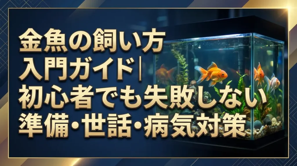 金魚の飼い方入門ガイド｜初心者でも失敗しない準備・世話・病気対策
