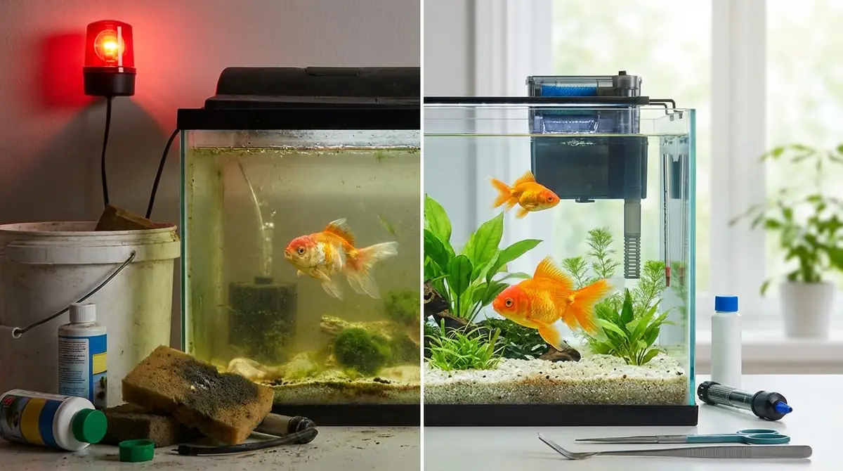 金魚の水換えでやってはいけない5つのNG行動